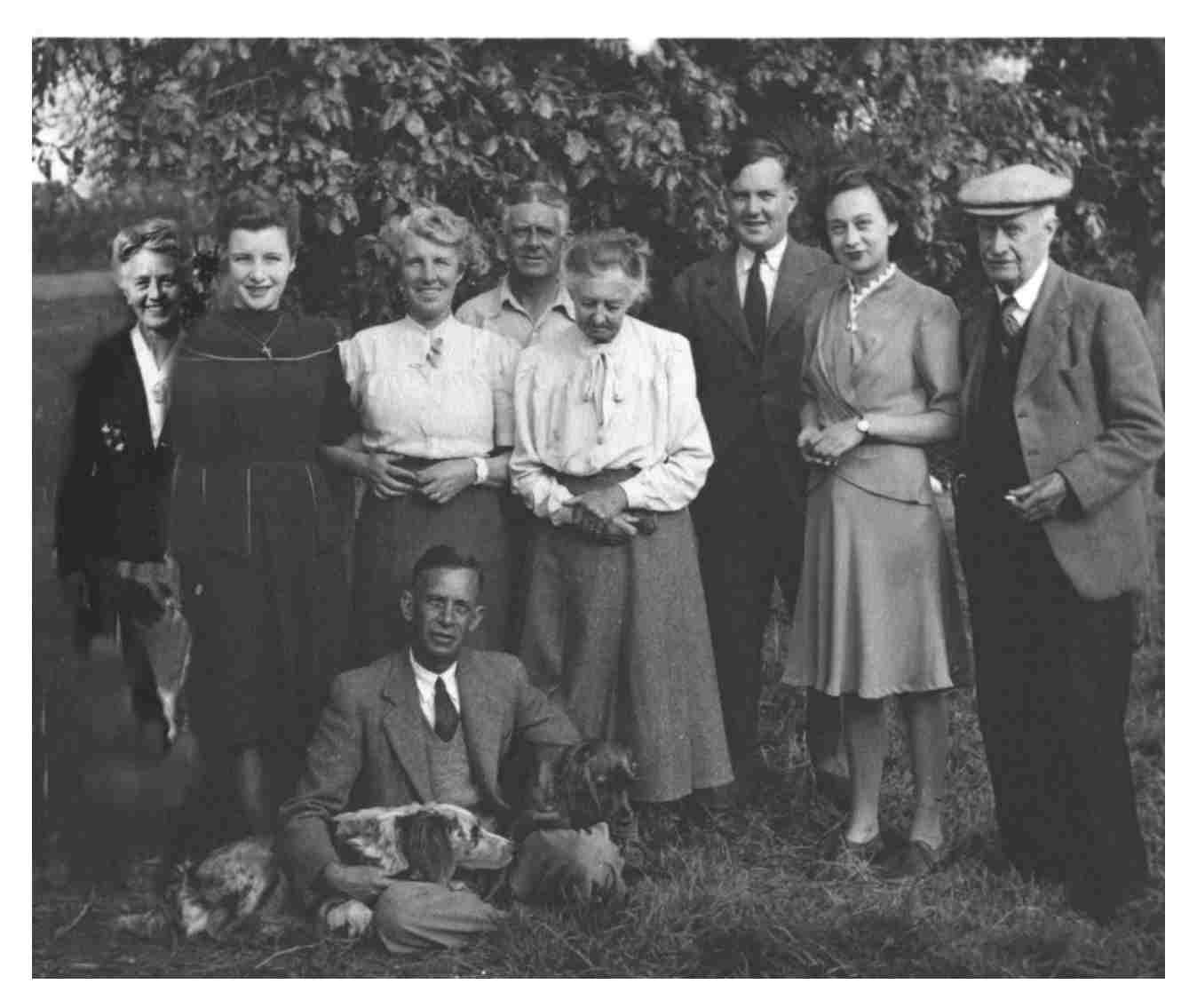 The FRANCIS family c1948 taken at Edward's Farm, St Albans